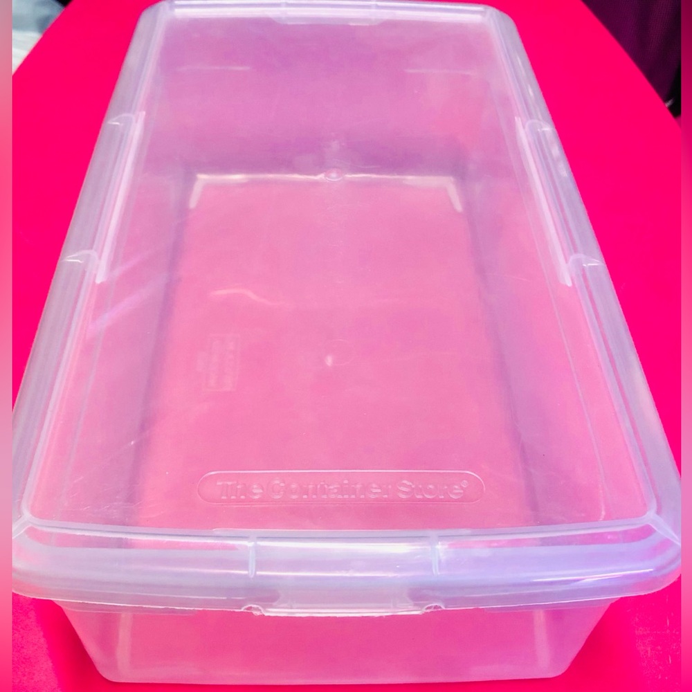 The Container Store Clear Plastic Storage Box For Shoes Sneakers or Accessories